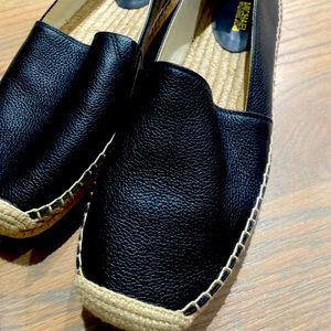 Michael Kors Lenny Leather Slip on Espadrille.